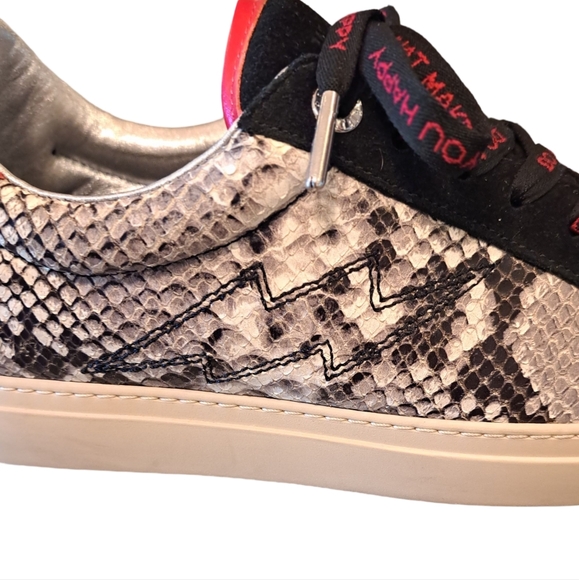Zadig and Voltaire Womens Wild Snake Embossed Sneakers - Picture 5 of 13
